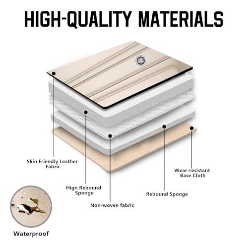 Image of Custom Car Seat Covers for Chevy Blazer 2019-2026,Easy Install,Beige | nappa leather seat protector,full coverage seat covers,all weather seat cover,waterproof,anti-slip,easy clean,5 seat Standard