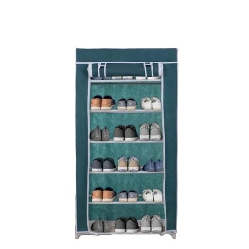 Image of Compact Shoe Organizer Stand for Small Space and Easy Home Arrangement Green
