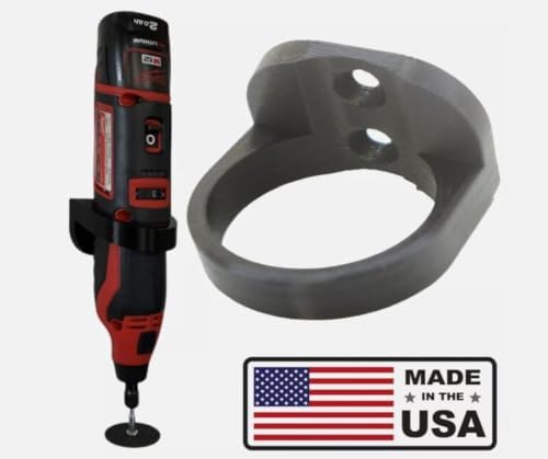 SplashNColor Rotary Tool Wall Mount Holder Compatible with Milwaukee - Secure Friction Fit | C12 RT-0 2525-20 Screw-Mount Bracket | Workbench Storage Cradle for Shop Organization image 4