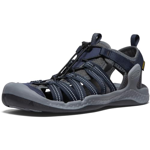 KEEN Men&rsquo;s Drift Creek H2 Closed Toe Water Sandals, Sky Captain/Magnet, 8 Medium US