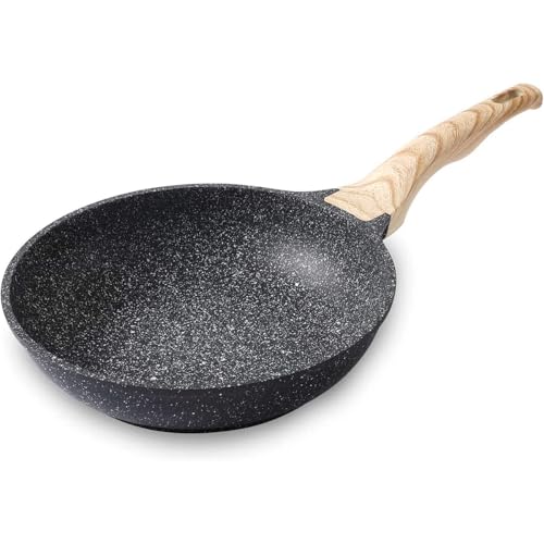 Reviews de Sartenes de ceramica cerafit . 46 DAHAN Sartenes Antiadherentes, Sartén de chef de Piedra de Granito,Sartenes de Ceramica con Mango de Baquelita Bateria de Cocina (Negro, 20 CM)