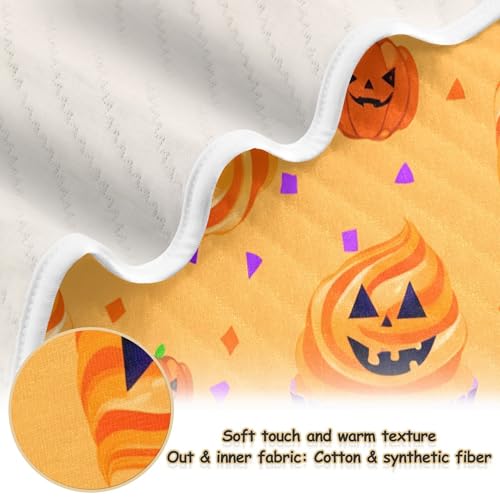 Burbuja Halloween Cupcakes Baby Blanket for Boys Girls, Nursery Soft Warm Swaddling Receiving Baby Blankets, 30x40 in Toddler Blanket2