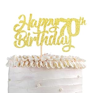 1 Stück Happy 70th Birthday Cake Topper Glitter 70 Geburtstag Tortendeko Prost auf 70 Jahre alt siebzig fabelhafte…