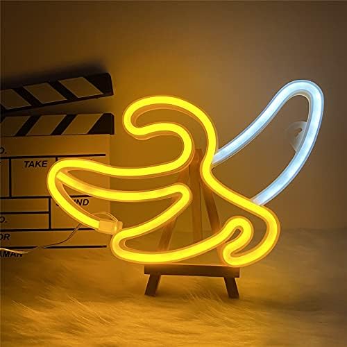 ENUOLI Banana Neon Light LED Neon Sign Wall Neon Light for Home Decor Battery&USB Operated Neon Night Light Neon Light Sign Light Up Sign for Kids Bedroom Party Christmas Wedding