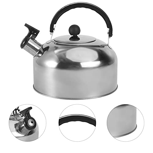 HEMOTON Tetera De Acero Inoxidable Tetera Silbadora de Acero Inoxidable 2L Tetera Tetera Silbadora Tetera de Agua Tetera…