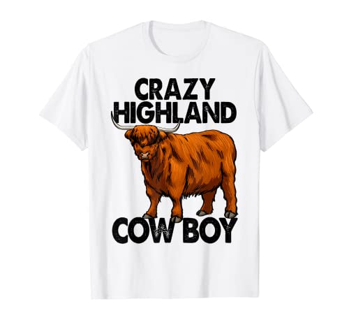 Highland Cow Boy Camisetas Vaca Violenta Fuerte Camisetas Mujer Camiseta