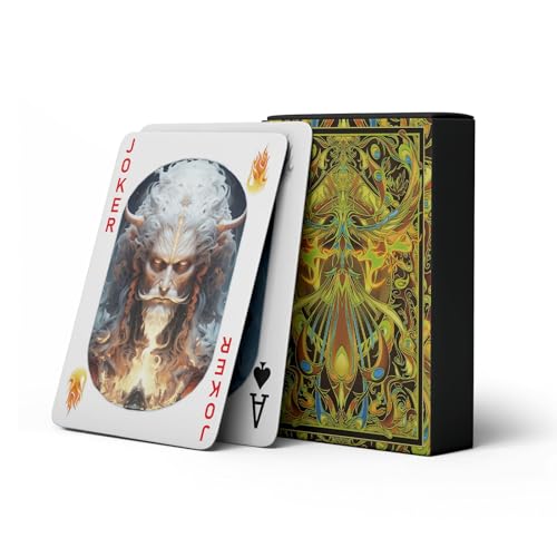 Naipes Poker Sacred Flame Diseño Doble Cara Antideslizante