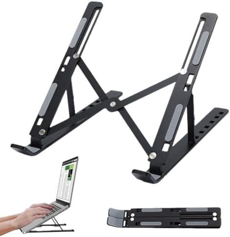 Support Ordinateur Portable Réglable, Support Pc Pliable En Alumi...