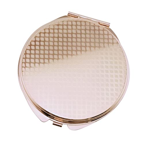 ZEBEYE Espejo Compacto, Espejo de Bolsillo, Espejo de Bolsillo Plegable, Espejo de Maquillaje Compacto y cosmético for Hombres/Mujeres/niñas, Oro Rosa, como se Describe