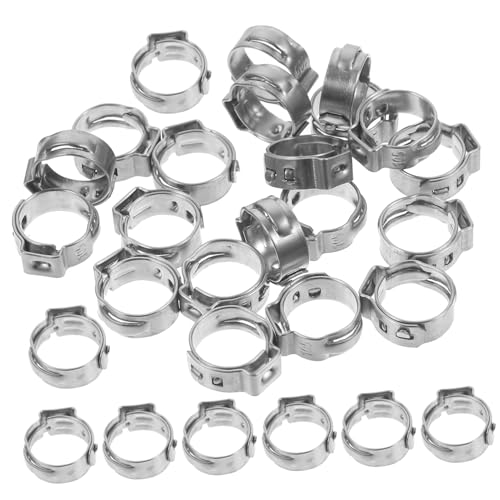 Gadpiparty Abrazaderas Pex De Acero Inoxidable 304 Oreja 8.8-10.5 Mm, Anillos De Engarce Para Tubos, Accesorios Pex, Paquete De 20 Unidades, Conexión Fiable Para Fontanería y Automoción
