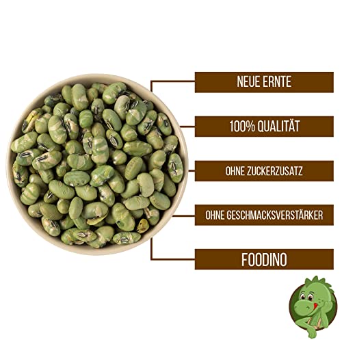 Edamame Bohnen Sojabohnen 1kg - 5kg knackige Sojabohnen getrocknet geröstet leicht gesalzen glutenfrei vegan leckerer Snack ohne Fett geröstet wiederverschließbar Premium Qualität FOODINO (1kg)
