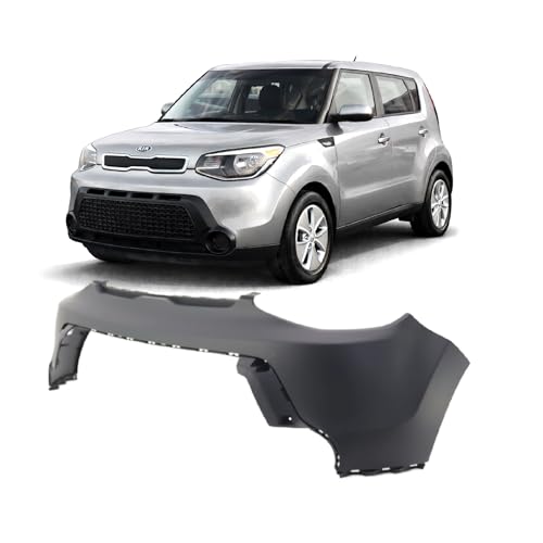Image of Compatible with Kia Soul 2014-2016 Front Upper Bumper Cover | Hatchback, Soul Hatchback Base EX Exclaim LX Plus SX, Ready to Paint, OEM 86511B2000, KI1014100