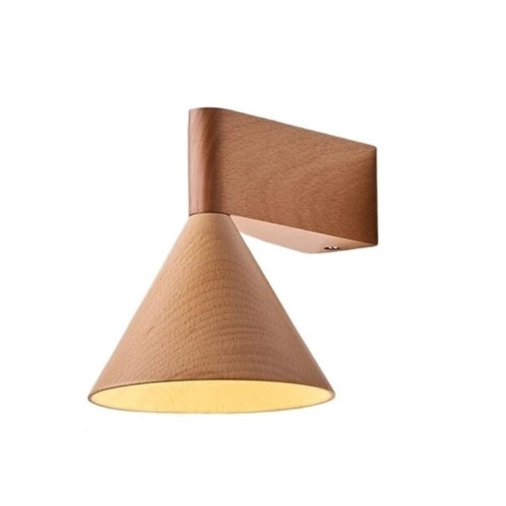 birene Wall Lamp Walnut Bedroom Bedside Lights Atmosphere Background Wall Aisle Lamp(Natural)