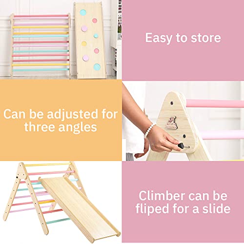 Ariro-Pikler-Triangle-Climbing-Frame-with-Two-Sided-Ramp-Holds-Upto-40kg-Adjustable-Frame-with-Slide-and-Climber-Ramp-for-Baby-Boys-and-Girls-for-1yr-to-3yr-Toddlers