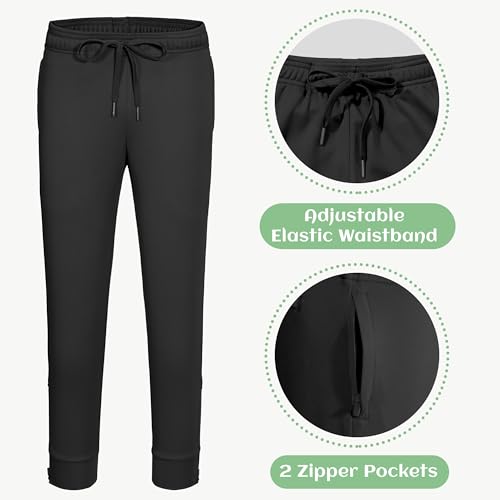 Boys Track Pants Joggers Sweatpants with Zipper Pockets Kids Active Workout Athletic Running Gym Quick Dry UPF503