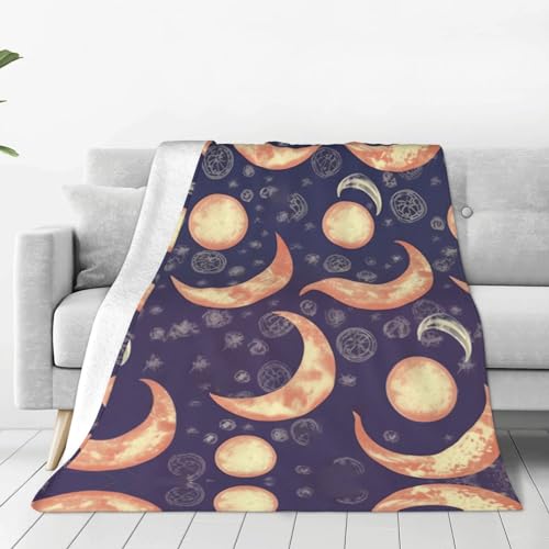 Couverture en micro polaire ultra légère et chaude Beautiful Moon pour canapé - 2