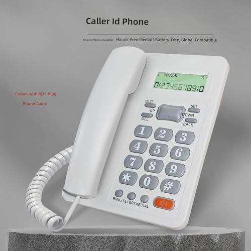 Téléphone de bureau avec haut-parleur et affichage appelant pour le télétravail à la maison - 4