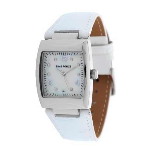 Time Force Tf4083l02 Reloj Analogico para Mujer Caja De Acero Inoxidable Esfera Color Blanco