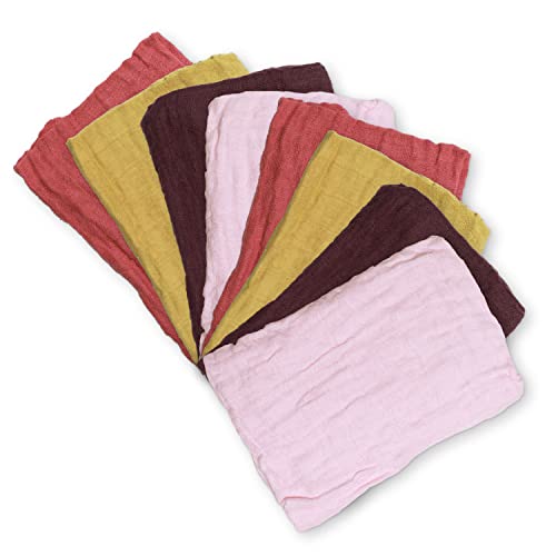 PIPPI Baby 8er Pack einfarbige Spucktücher aus Bio-Baumwolle