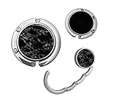 Purse Hanger Purse Hook For Table Foldable Handbag Storage Folding Decor Table Hook (Black Marble Background)
