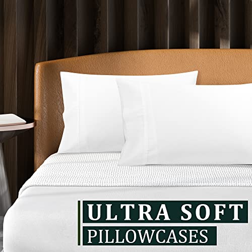 PiccoCasa Pillowcases 2 Pack, Super Soft Cotton Bed Pillow Covers with Envelope Closure, Hotel Bedroom Pillow Sham White 50x90cm - Cosy Home Interiors PiccoCasa Pillowcases 2 Pack, Super Soft Cotton Bed Pillow Covers with Envelope Closure, Hotel Bedroom Pillow Sham White 50x90cm - Image 7