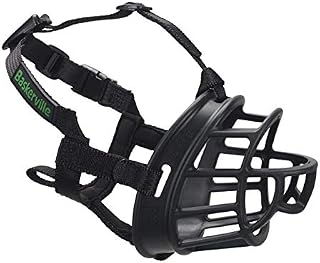 Safe BASKERVILLE ULTRA MUZZLE, Size 1, Patented Humane Design, Breathable, Dog can Pant and Drink, Adjustable, Padded, Dog Training Muzzle for Small Dogs, Prevents Biting, Wildlife Scavenging