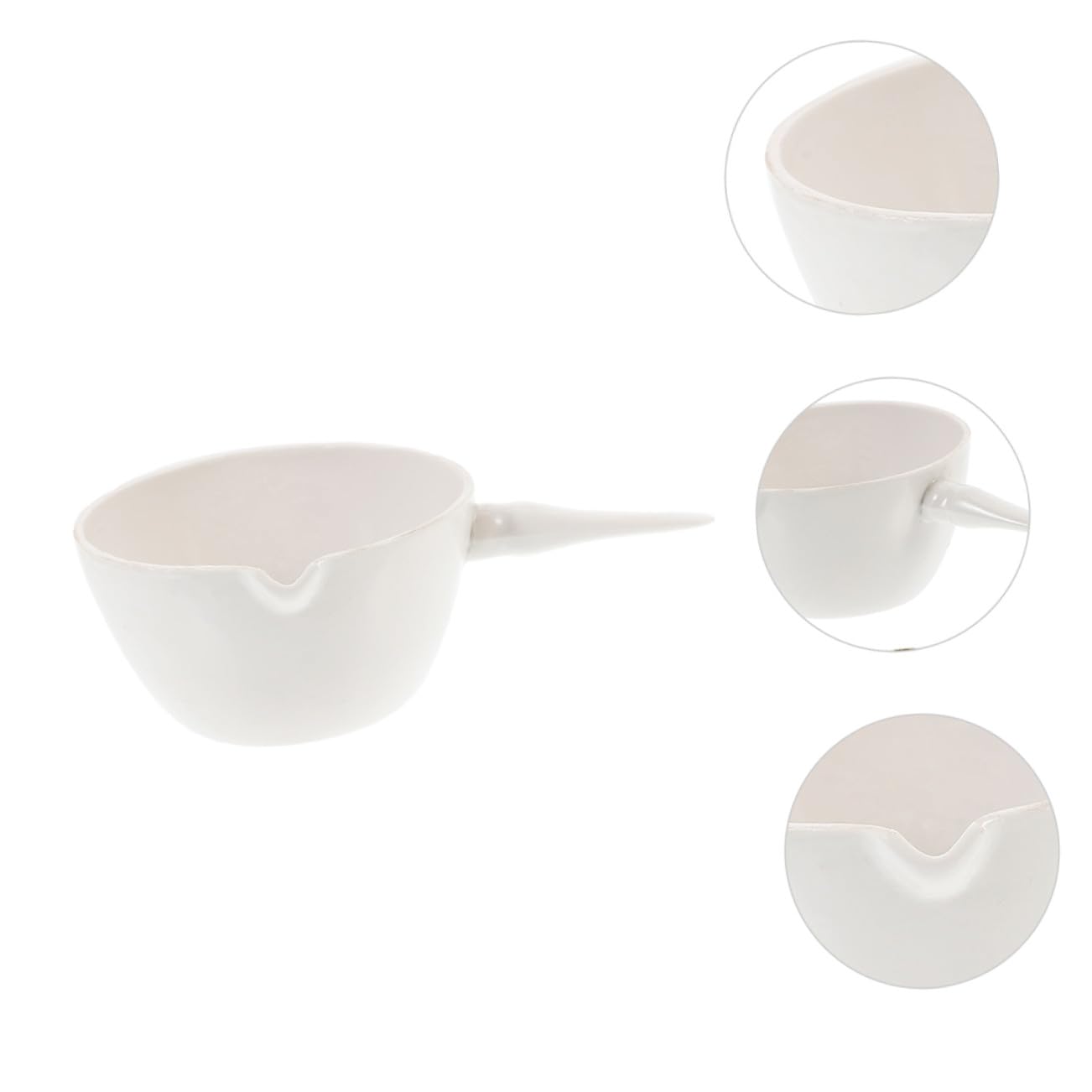 Porcelain Round Evaporating Basin with Handle Surface Ceramic Evaporation Dish for Lab Experiments Concentrated Evaporator Acid Alkali Resistant Scientific Container