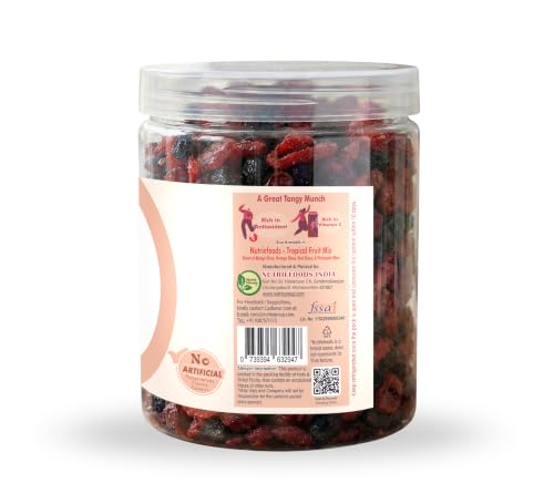 Image of Nutriefoods Antioxidant Trio Berry Mix | Blended with Dried Strawberry, Blueberry and Cranberry | Great source of Vitamin C | 100% Natural Dried Berries (250gm)