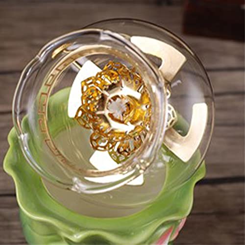 Classical Windproof Ghee Lamp Antique Transparent Lampshade Household Hurricane Lamp Liquid Lotus Lamp Holder Craft Oil Lamp Alloy Oil Lamp For Study Restaurant Office #TOP1