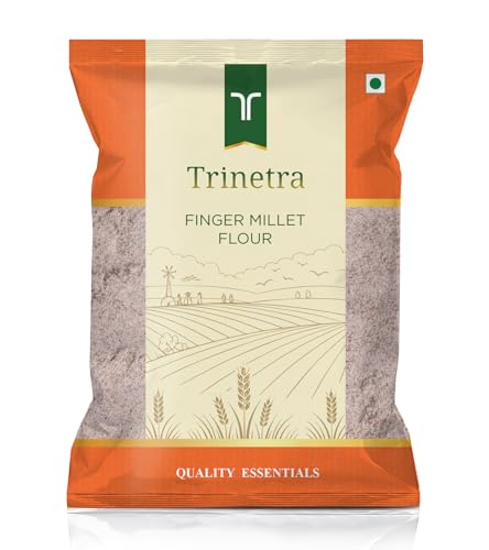 Image of Trinetra Ragi Atta (Finger Millet Flour) | Calcium & Fibre-Rich Millet Flour | 1 kg