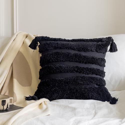 Taies d'oreiller touffetées chic imprimé vert de qualité 45x45 - 6