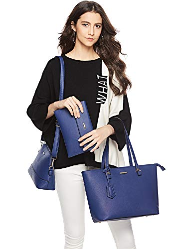 Image of Women Fashion Synthetic Leather Handbags Tote Bag Shoulder Bag Top Handle Satchel Purse Set