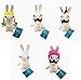 Produktbild Die Rabbids (Rabbids) - Pack 5 plüsch 23cm Qualität super soft Offener Mund + geschlossener Mund + zwei Zöpfe + Punk Ridge + rosa Perücke (pack 5 RBB T1)