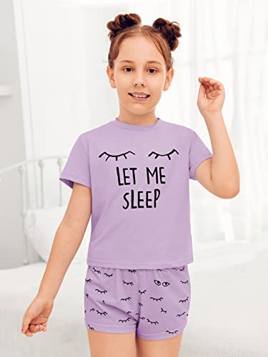 Image of Kingdenergy Girls Summer Cute Print Shorts Set T-Shirt and Short Pant 2 Piece Outfits Clothing Sets