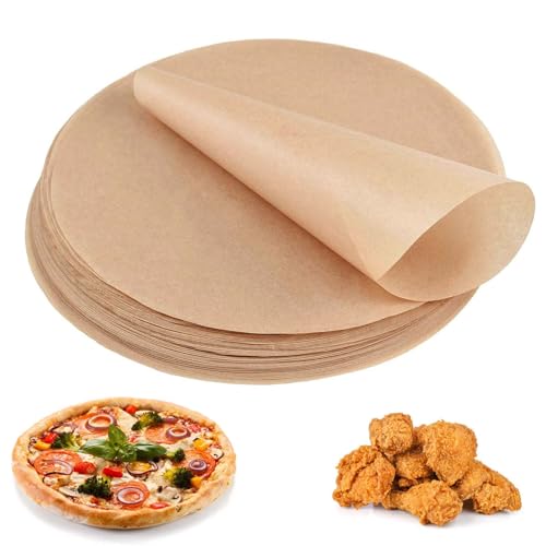 200 unidades de papel de horno redondo, diámetro de 30 cm, redondo antiadherente, papel para hornear para barbacoa, redondo, resistente al calor, lámina redonda para hornear, barbacoa, pizza, tartas,