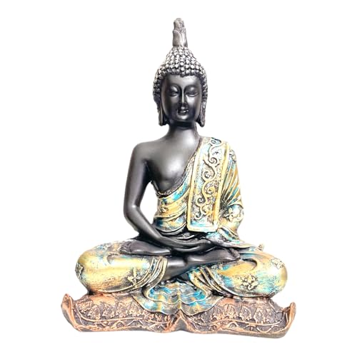 Image of Buddha Statue for Home Decor, Garden and Gifting, Made of Resin, Premium Luxury Decoration Showpiece, Vastu Feng Shui for Good Luck, Happiness (Antique 23 CM)