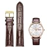 Quick Release Genuine Leather Watch Band Italian Alligator Grain Calfskin Business Casual Universal 12 to 24mm Men Women