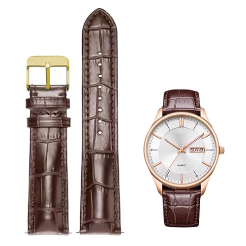 Quick Release Genuine Leather Watch Band Italian Alligator Grain Calfskin Business Casual Universal 12 to 24mm Men Women