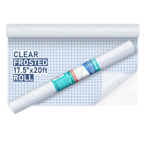 Olivo Clear Frosted Contact Paper Roll, Peel Stick for Books Crafts, 20 ft