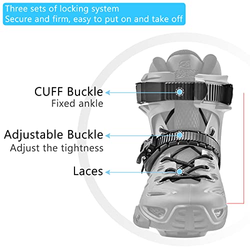 Pasendi Professional 3X110Mm Wheels Inline Skates,Outdoor Fitness Single Row Roller Skates For Adult Women Men, 3Dw Speed Inline Skates Black (Us Men 7-7.5/Women8-8.5/26Cm, Black) #TOP3