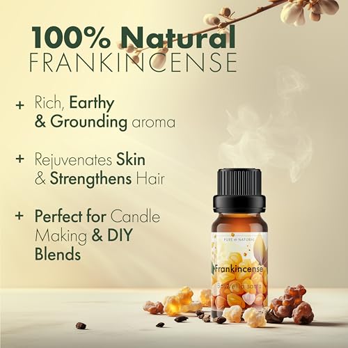 Image of Esslux Frankincense Essential Oil - 100% Pure Natural Frankincense Oil for Skin, Hair & Diffuser | Calming & Woody Aroma Perfect for Aromatherapy, Massage & Candle Making - Therapeutic Grade - 60 ML