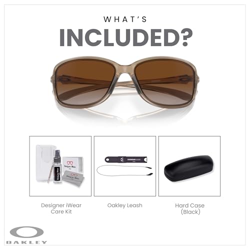 Oakley Cohort OO9301 Rectangle Sunglasses for Women+ Bundle Accessory Leash Kit, Microfiber Pouch3
