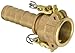 Dixon BC100 Brass Boss-Lock Type C Cam and Groove Hose Fitting, 1" Socket x 1" Hose ID Barbed