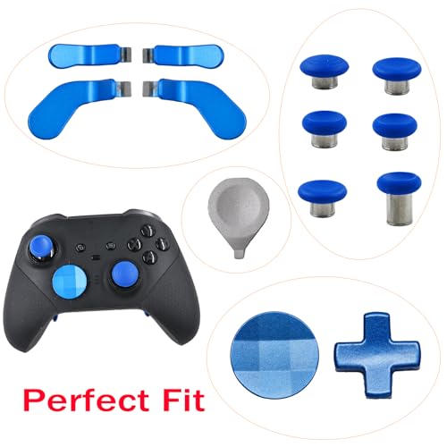 Image of 13 in 1 Elite Controller Paddles for Xbox Elite Series 2 Core Controllers Component Set with 6 Metal Thumbsticks & Tool, 2 D-Pads, 4 Paddles for Xbox Elite Series 2 (Blue)
