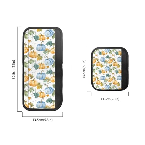 Image of Pumpkin Print Refrigerator Handle Covers Set of 6 Thanksgiving Kitchen Appliance Handle Covers Adjustable Fridge Handle Gloves Decorative Non-Slip Protective Handle Covers