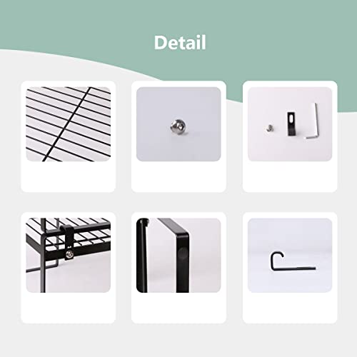 Tonxus 2Pcs Stackable Kitchen Cabinet Organizer Pantry Wire Shelf Riser Under Cabinet Cupboard Stand Spice Rack Space Saving Countertop Storage Racks For Pantry Bathroom Bedroom Office L13 W8.3 H9.4 #TOP3