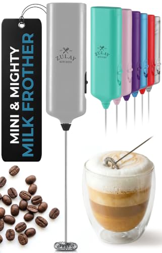 Image of Mini & Mighty Milk Frother Wand - Powerful Handheld Coffee Frother, Battery Operated Drink Mixer - Compact Pocket Size - Detachable Whisk for Latte, Cappuccino, Matcha, Hot Chocolate