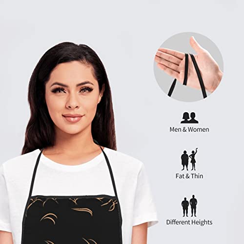 Kent Hill African Girl American Artist Art Golden Frame Colorful Headscarf Dustproof Print Fashionable Convenient Print Fashion Apron For Woman #TOP4