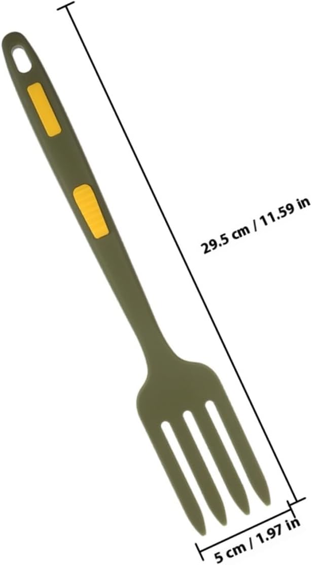 Multi-function Silicone Pasta Fork Set, Wear-resistant Reusable Dinner Forks for Household Cooking and Salad Serving, 2pcs Food-grade Silicone Utensils for Kitchen Use