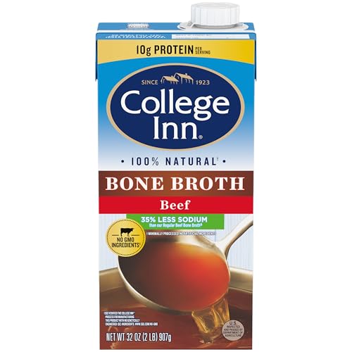 Image of College Inn 100% Natural Reduced Sodium Beef Bone Broth Carton, 32 Fl Oz